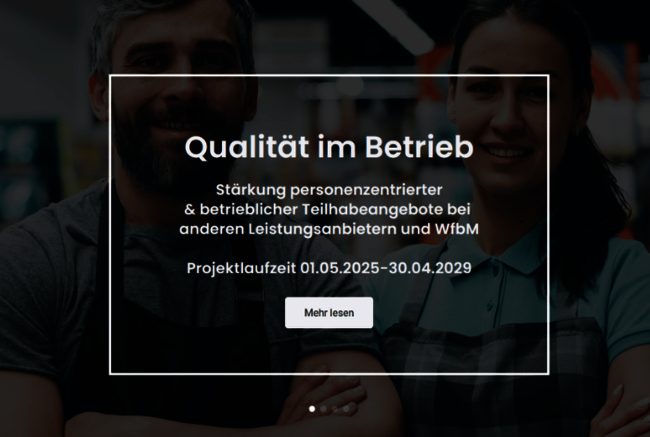 Qualität im Betrieb! Bild Qualität im Betrieb!