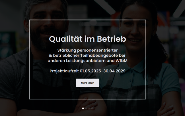 Qualität im Betrieb! Bild Qualität im Betrieb!